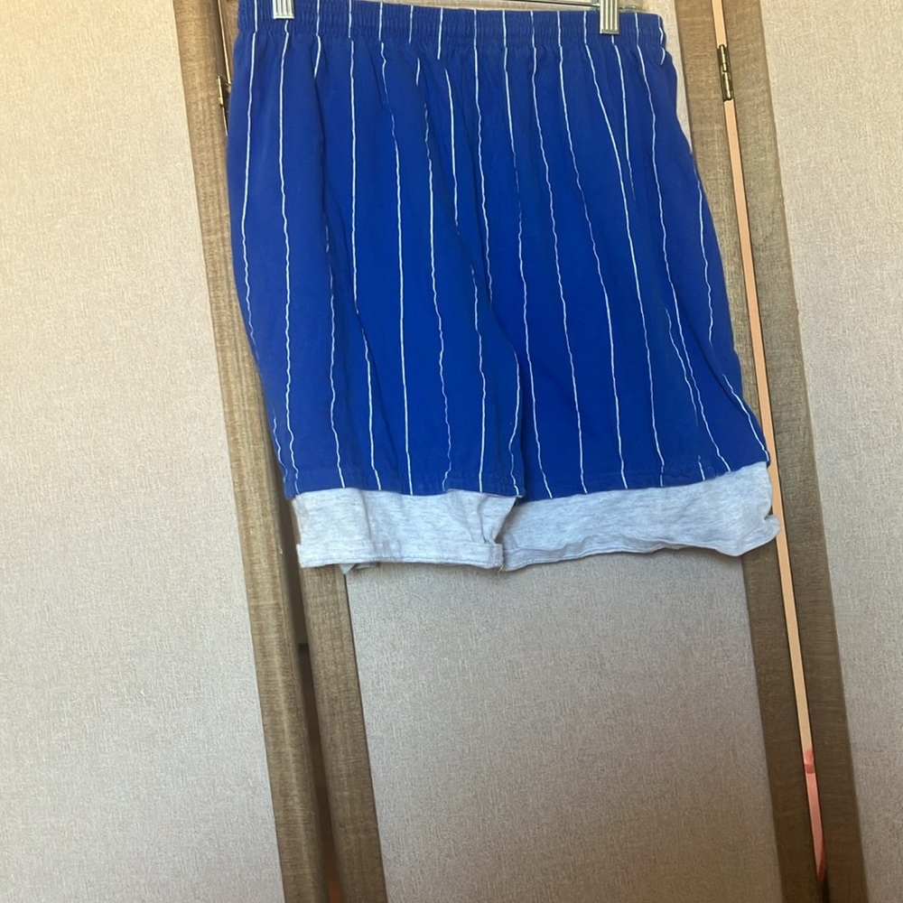 FINAL MARKDOWN MENS Pro Spirit Blue Cotton Shorts large